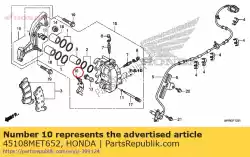 Ici, vous pouvez commander le ressort, coussin auprès de Honda , avec le numéro de pièce 45108MET652: