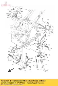 yamaha 1WDF73211000 bracket, side stan - Bottom side