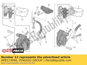 aprilia AP8113946 tuyau de frein - La partie au fond