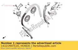 Aqui você pode pedir o roda dentada, came (34t) em Honda , com o número da peça 14321MATE20: