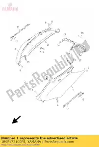 yamaha 1B9F172100P5 couvercle, côté 2 smxpam - La partie au fond