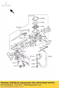 suzuki K430260003 freno de tapa - Lado inferior