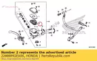 22888MGE006, Honda, diafragma honda  vfr 1200 1800 2010 2011 2012 2013 2018 2019, Novo