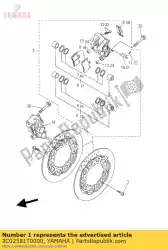 remschijf voor van Yamaha, met onderdeel nummer 2C02581T0000, bestel je hier online: