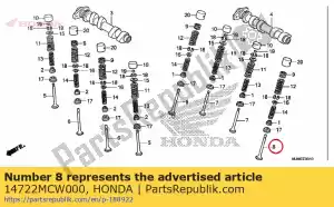 honda 14722MCW000 válvula b, ex. - Lado inferior