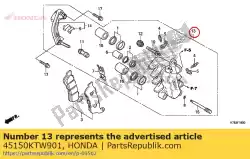 Tutaj możesz zamówić zespó? Zacisku., l. Fr. Od Honda , z numerem części 45150KTW901: