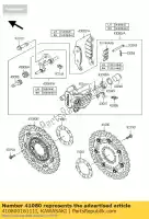 41080016111I, Kawasaki, disco, fr, alloggiamento blk + disco er650 kawasaki er-6f er-6n kle klz 650 1000 2009 2010 2011 2012 2013 2014, Nuovo