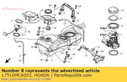 Tutaj możesz zamówić pier? Cie? Zabezpieczaj? Cy, zespó? Paliwowy od Honda , z numerem części 17516MCA003: