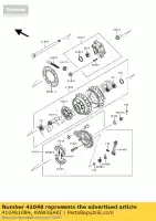 410481084, Kawasaki, sapata de freio kawasaki klr  d kdx b a kl250 kdx200 klr250 250 200 , Novo