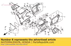 Ici, vous pouvez commander le capot., l. Inférieur (wl) * type1 * (type1) auprès de Honda , avec le numéro de pièce 64255MALE00ZB: