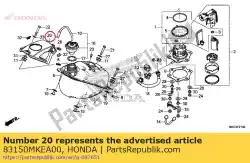 Aquí puede pedir techo del refugio de Honda , con el número de pieza 83150MKEA00: