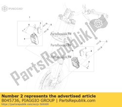 Aprilia B045736, Lewy zacisk hamulca przedniego, OEM: Aprilia B045736