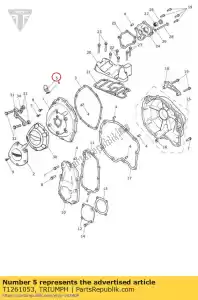 triumph T1261053 oil filler cap - Bottom side