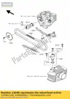 120461206, Kawasaki, roda dentada, corrente de came, 36 klx110-a kawasaki klx 110 2002 2003 2005 2006 2007 2008 2009, Novo