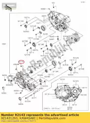 Qui puoi ordinare collare da Kawasaki , con numero parte 921431263: