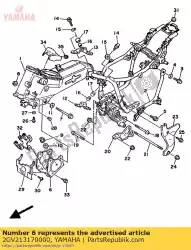 Here you can order the stay, engine 4 from Yamaha, with part number 2GV213170000: