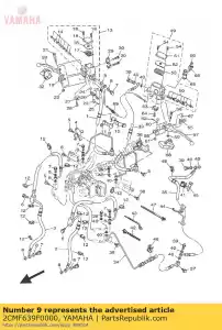 yamaha 2CMF639F0000 houder 2 - Onderkant