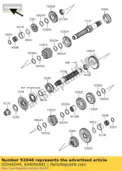 Qui puoi ordinare brg, n, 20r2513p z440-a2 da Kawasaki , con numero parte 92046044: