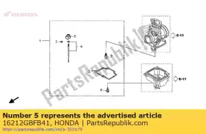 Honda 16212GBFB41 plaque, pince à aiguille - La partie au fond