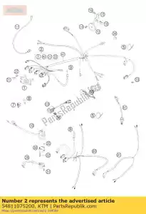 ktm 54811075200 kabelboom exc-eu / aus 2k3 - Onderkant