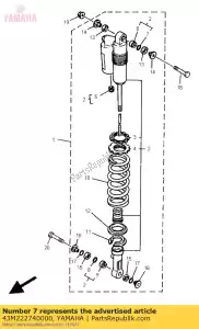 Yamaha 43M222740000 anillo, pare - Lado inferior