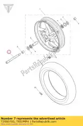 Aquí puede pedir eje delantero m18 x 30 de Triumph , con el número de pieza T2000700: