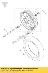 triumph T2000700 eje delantero m18 x 30 - Lado inferior