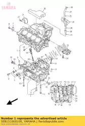 Ici, vous pouvez commander le carter moteur auprès de Yamaha , avec le numéro de pièce 5EB151000100: