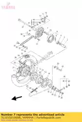Aqui você pode pedir o placa, sapata de freio em Yamaha , com o número da peça 31J253210098: