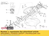 AP8184885, Piaggio Group, Couvercle du réservoir de carburant. noir aprilia  rs 125 2006 2007 2008 2009 2010, Nouveau