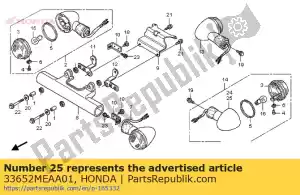 Honda 33652MEAA01 comp. base, l. rr. piscadela - Lado inferior