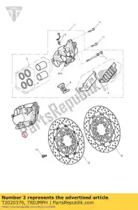 triumph T2020376 caliper assy, rh - Bottom side