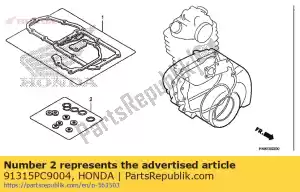 Honda 91315PC9004 junta tórica, 6x1.5 (n0k) - Lado inferior