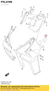 Suzuki 6319125C00 almofada - Lado inferior