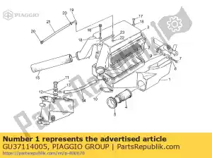 Piaggio Group GU37114005 boite d'air - La partie au fond