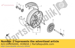Honda 42110MZ6000, No description available, OEM: Honda 42110MZ6000