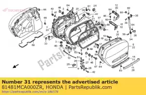 Honda 81481MCA000ZR molduras, l. alforja sid - Lado inferior