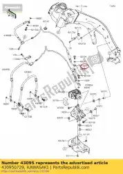 Tutaj możesz zamówić hamulec w?? A, fr, mc-hu, z?? Cz od Kawasaki , z numerem części 430950729: