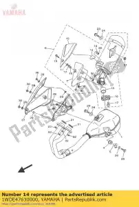 yamaha 1WDE47630000 espaçador - Lado inferior