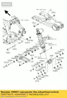 390070074, Kawasaki, Braccio-susp, rr kawasaki kfx450r 450 , Nuovo