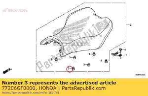 honda 77206GF0000 rubberen zitkussen voor bedverlenging - Onderkant