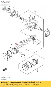 suzuki 1211114H000F0 zuiger - Onderkant