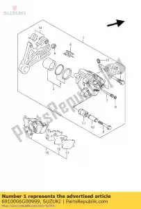 suzuki 6910006G00999 étrier assy, ??re - La partie au fond