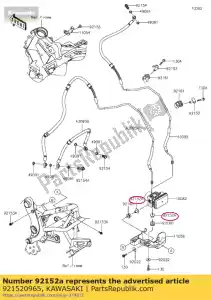 Kawasaki 921520965 kraag, 6,5x10x14,6 - Onderkant