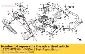Honda 18375MFFD00 beschermer, ex. gewricht - Onderkant