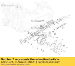 Qui puoi ordinare coperchio della pompa dell'acqua da Piaggio Group , con numero parte 1A001221: