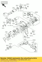 230401314, Kawasaki, signal-lampe, rr, lh zx636-b1h kawasaki z zx 600 750 1000 2003 2004 2005 2006, Nouveau