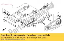 gewricht, aandrijfketting (daido) van Honda, met onderdeel nummer 40545MBR003, bestel je hier online: