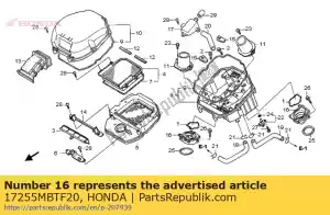 Honda 17255MBTF20 articulación - Lado inferior