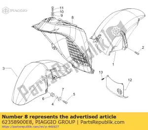 Piaggio Group 62358900E8 rejilla del radiador - Vista plana
